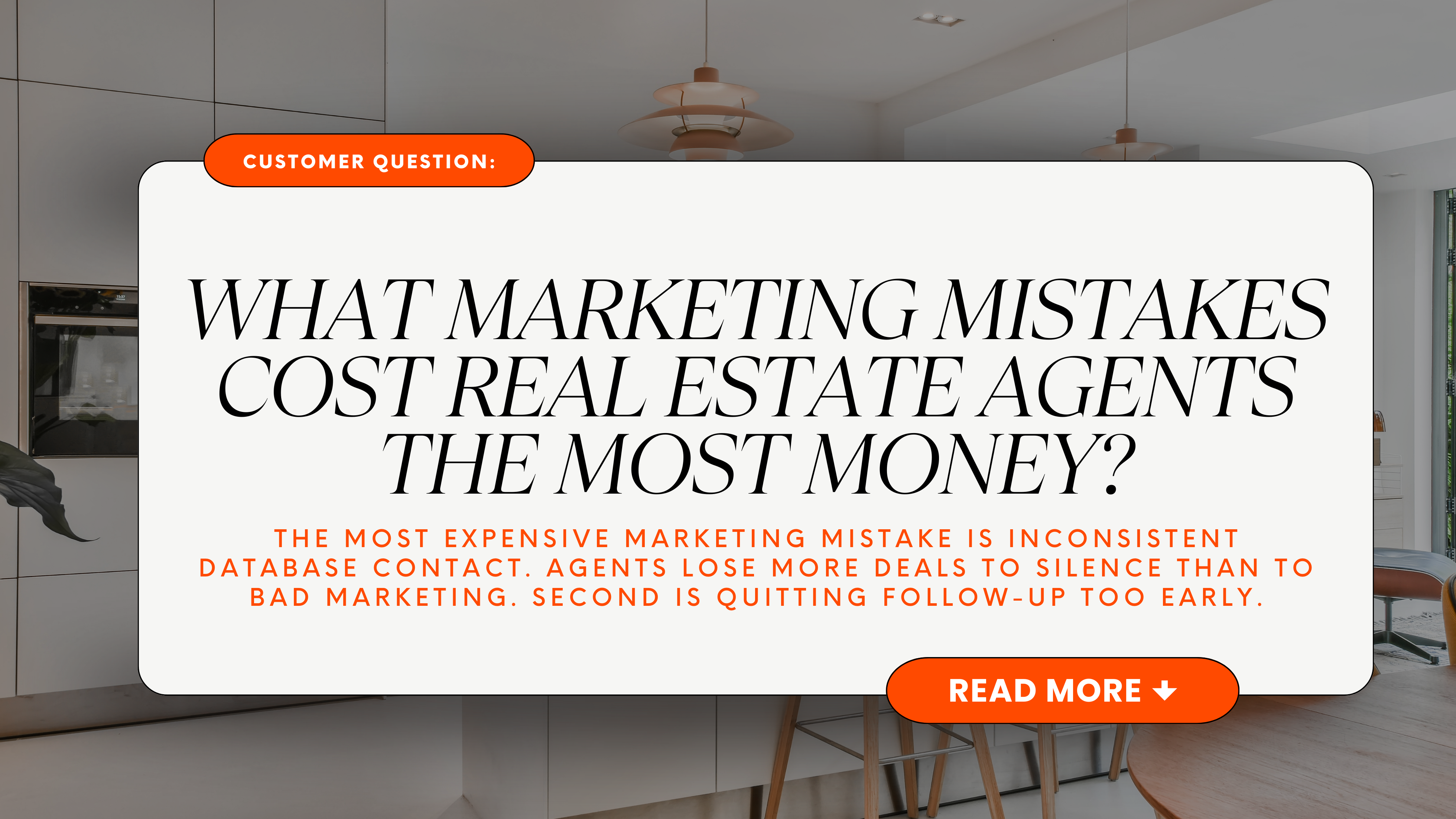 What marketing mistakes cost real estate agents the most money?