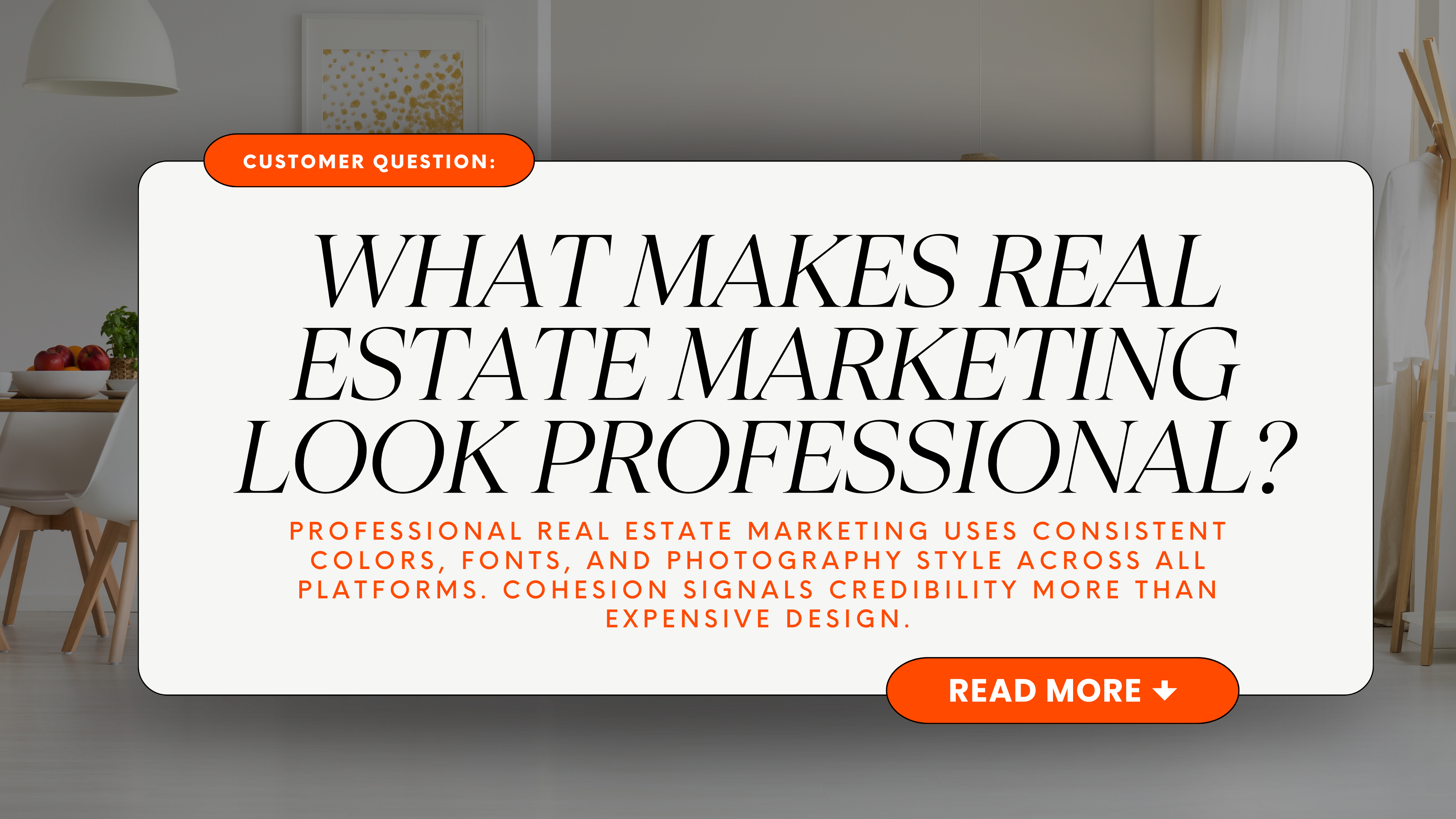 What makes real estate marketing look professional?