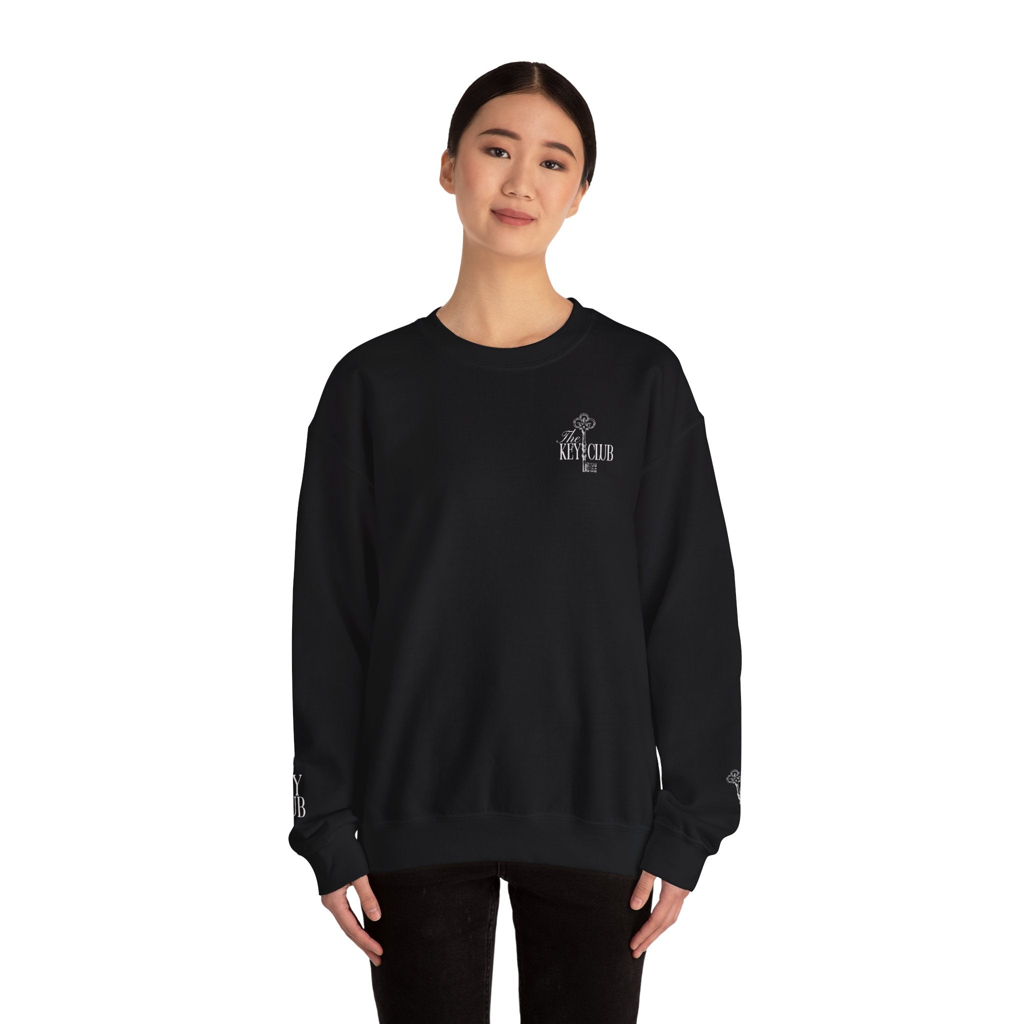 Key Club Vintage Key Crewneck Sweatshirt With Sleeves