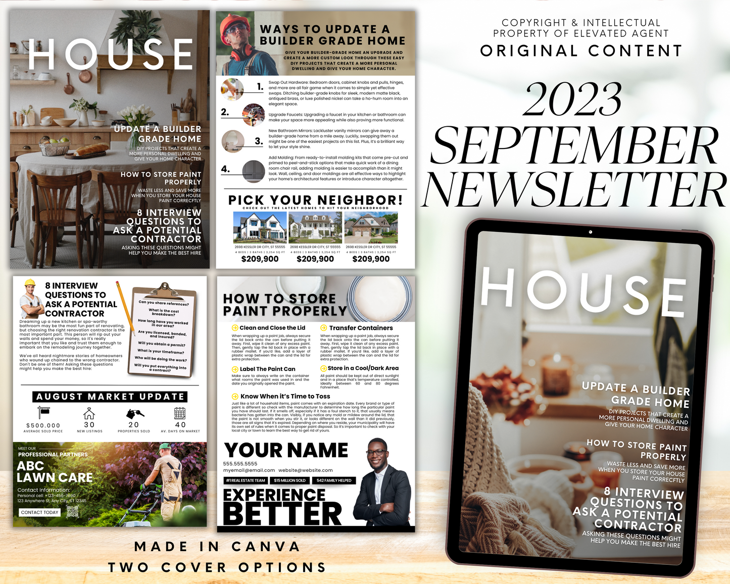 Real Estate Newsletter Template September 2023