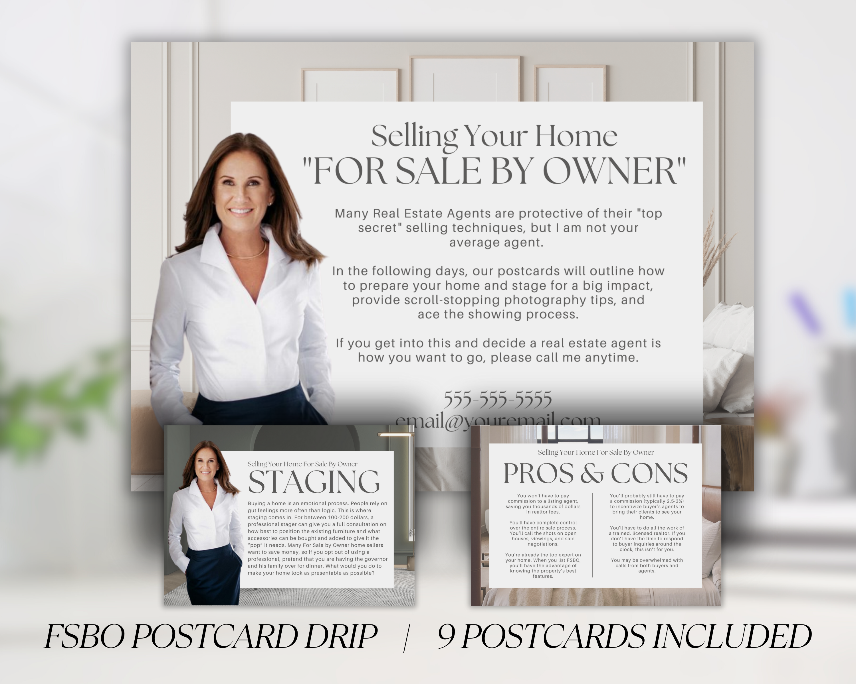 FSBO Postcard Drip - Peaceful Design Style