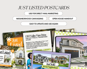 Just Listed Postcard Set 1