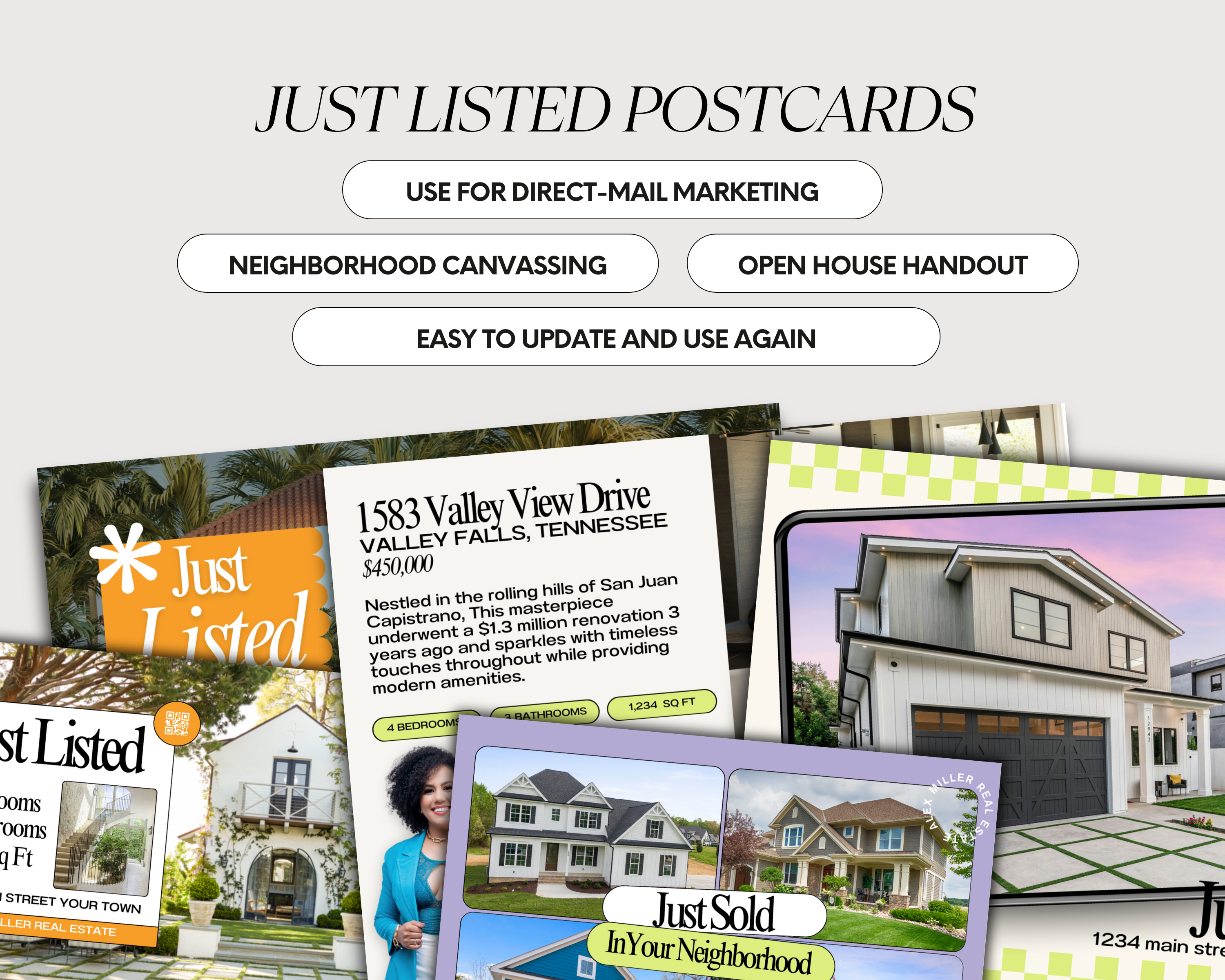 Just Listed Postcard Set 1