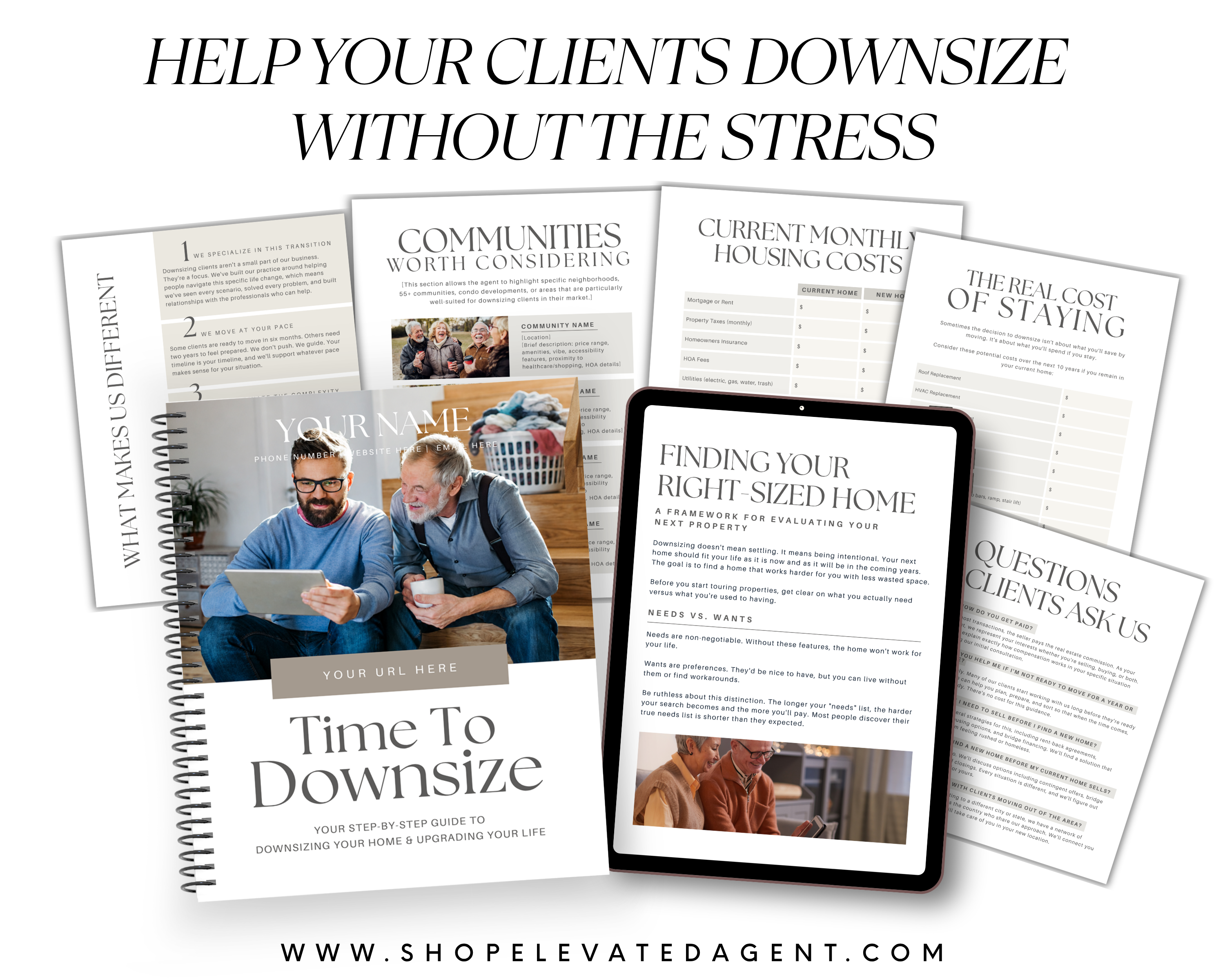 Downsizing Guide - Peaceful Design Style - Real Estate Templates