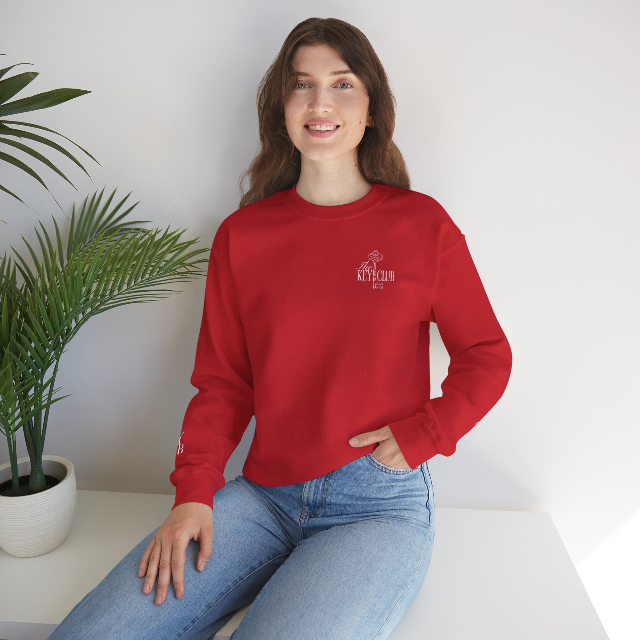 Key Club Vintage Key Crewneck Sweatshirt With Sleeves