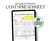 Sellers Estimated Closing Cost - Realtor Cost Spreadsheet