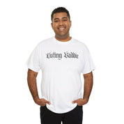 Listing Baddie Gothic Script White T-Shirt