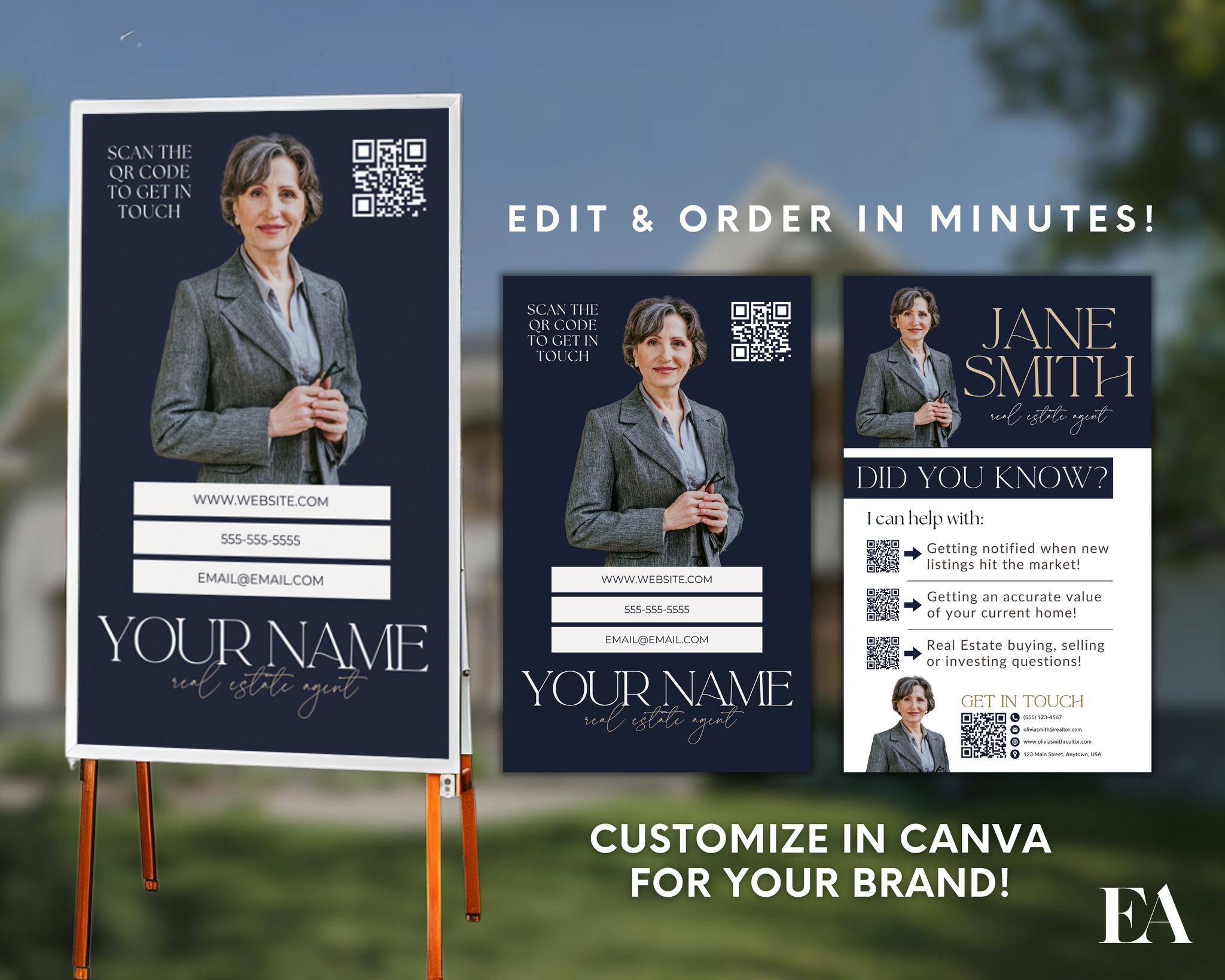 Open Sign A Frame Open House A-Frame Sign 7 - Exclusive Design Style – Elevated Agent