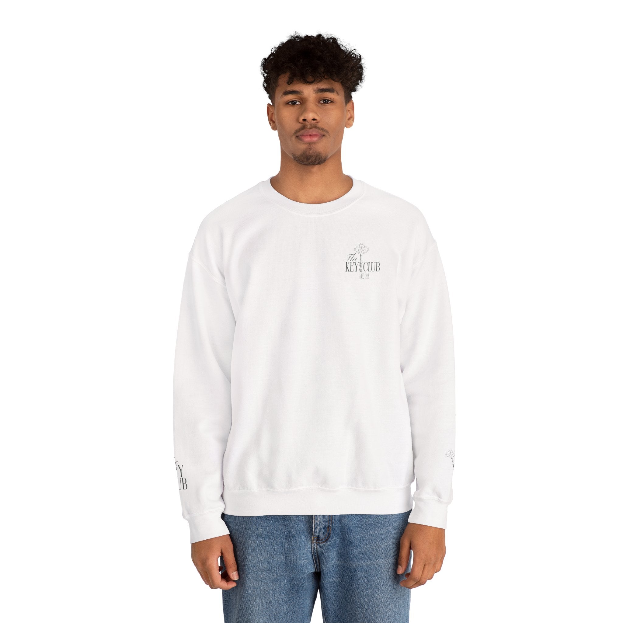 Key Club Vintage Key Crewneck Sweatshirt With Sleeves