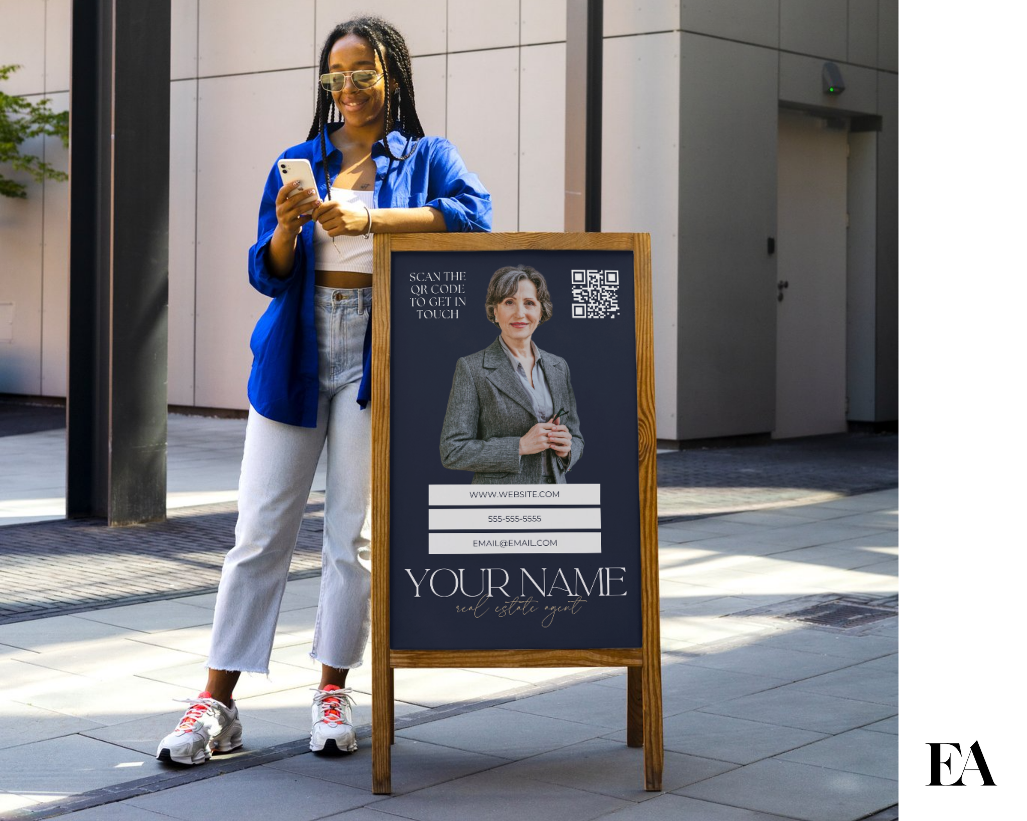 Open Sign A Frame Open House A-Frame Sign 7 - Exclusive Design Style – Elevated Agent