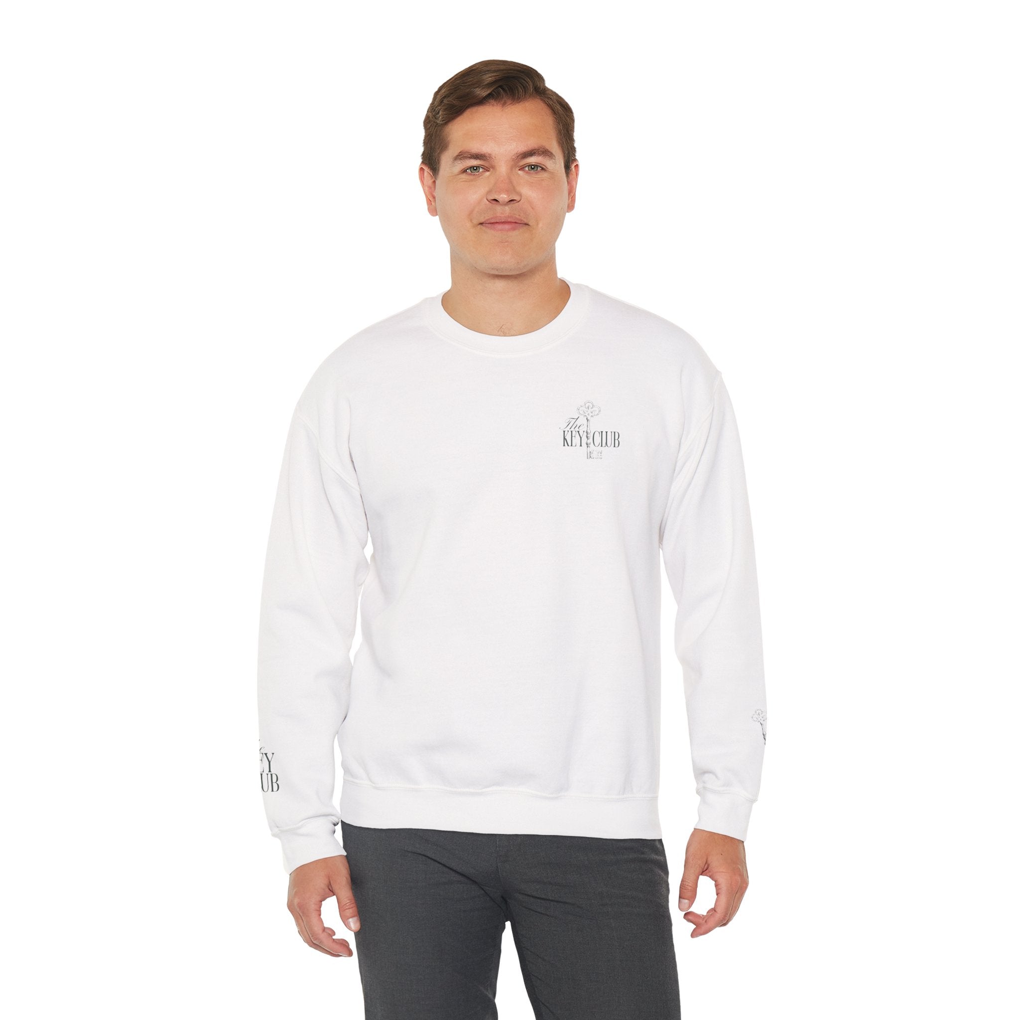 Key Club Vintage Key Crewneck Sweatshirt With Sleeves