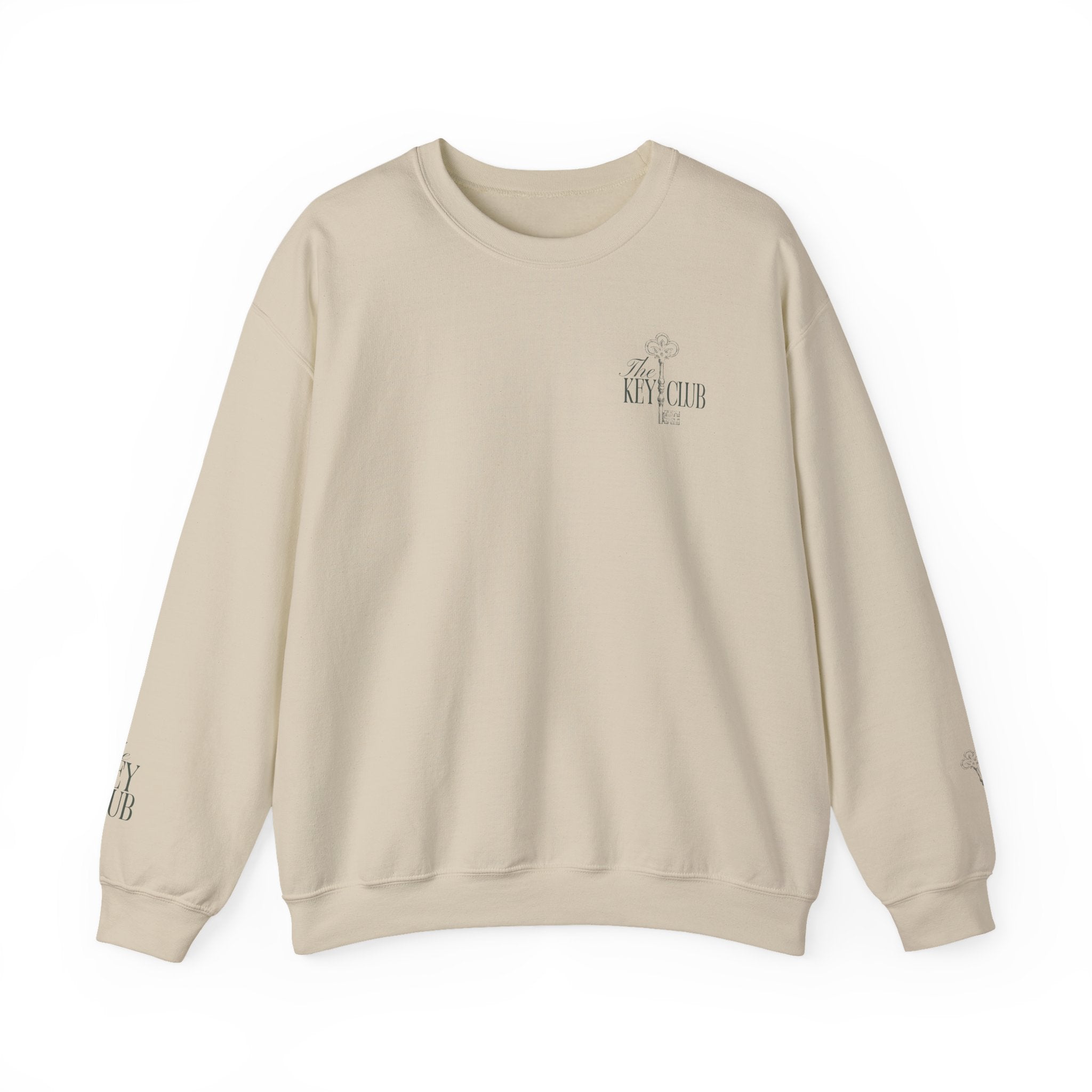 Key Club Vintage Key Crewneck Sweatshirt With Sleeves