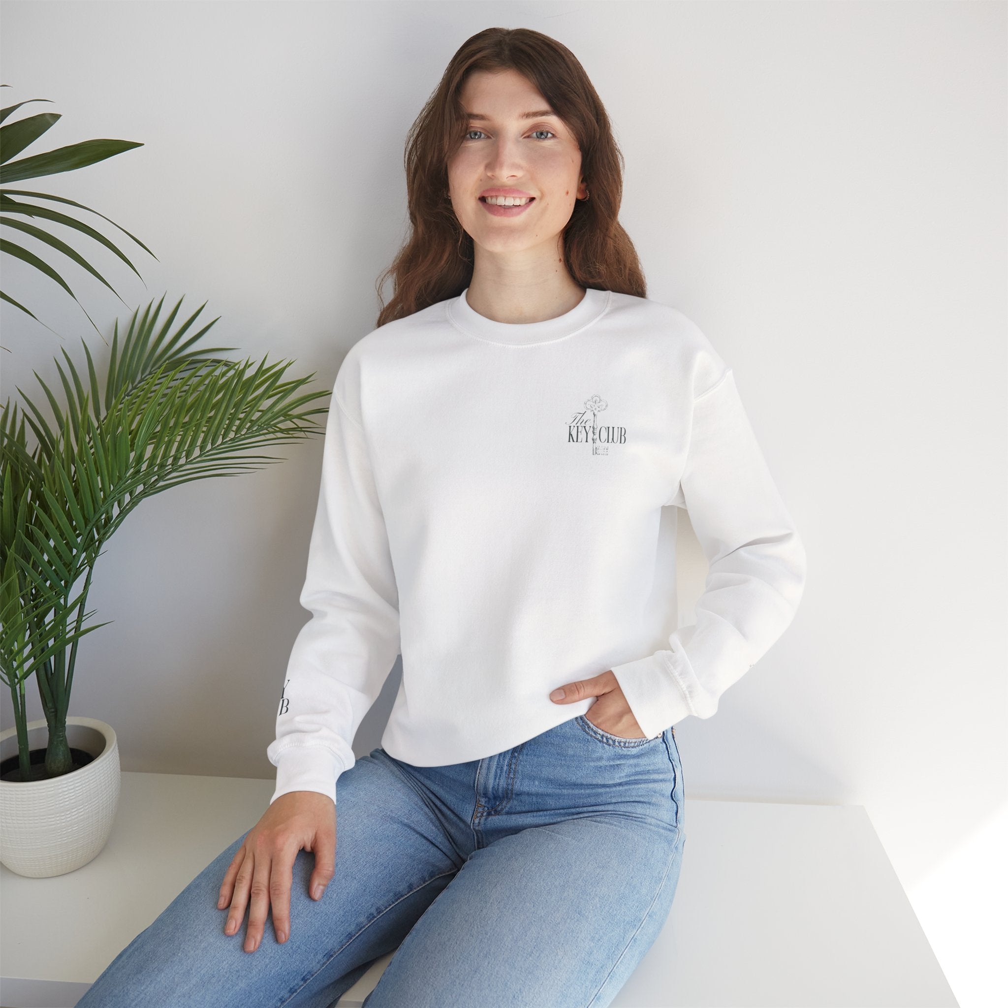 Key Club Vintage Key Crewneck Sweatshirt With Sleeves