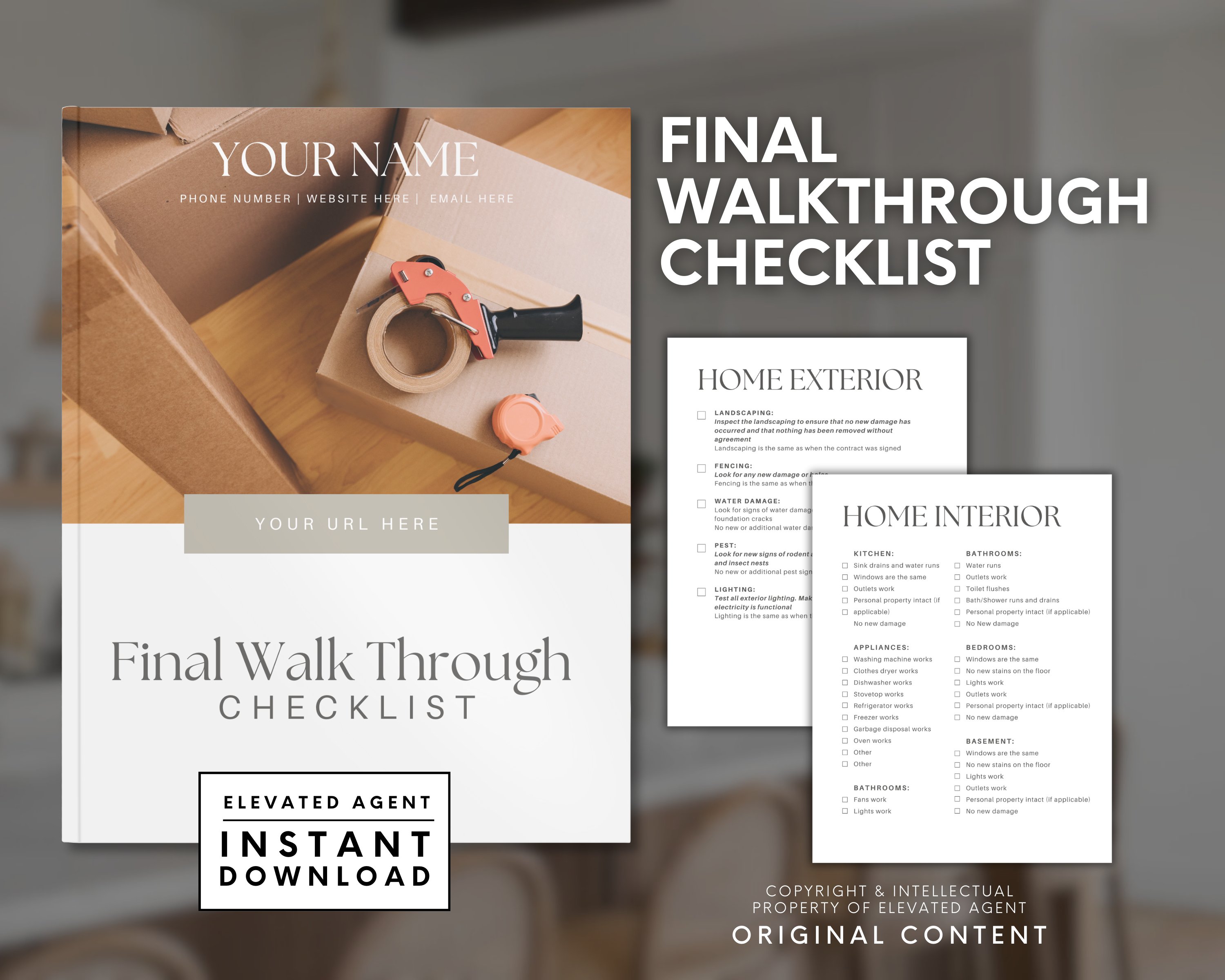 Final Walkthrough Checklist - Peaceful Design Style – Elevated Agent