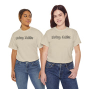 Listing Baddie Gothic Script White T-Shirt