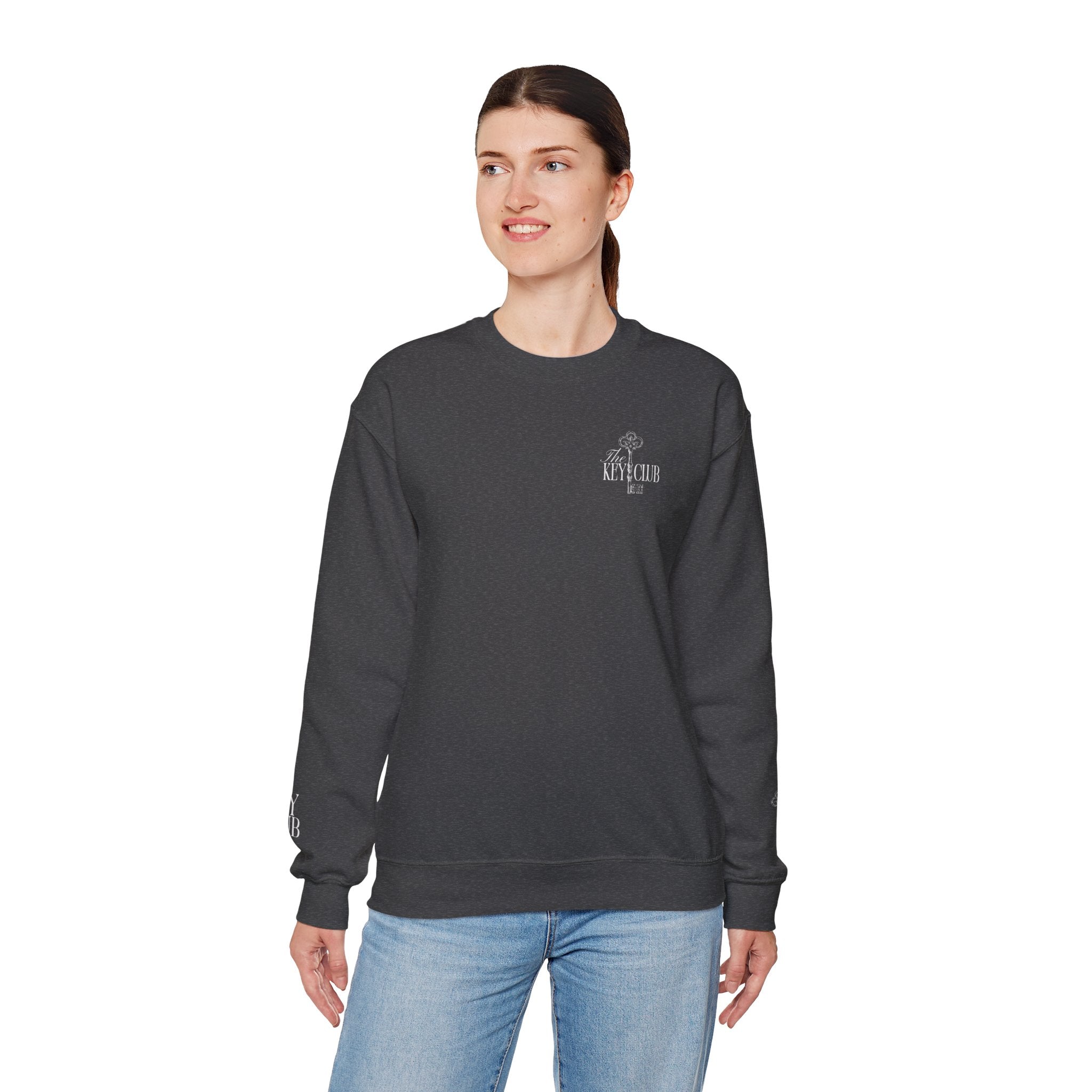 Key Club Vintage Key Crewneck Sweatshirt With Sleeves