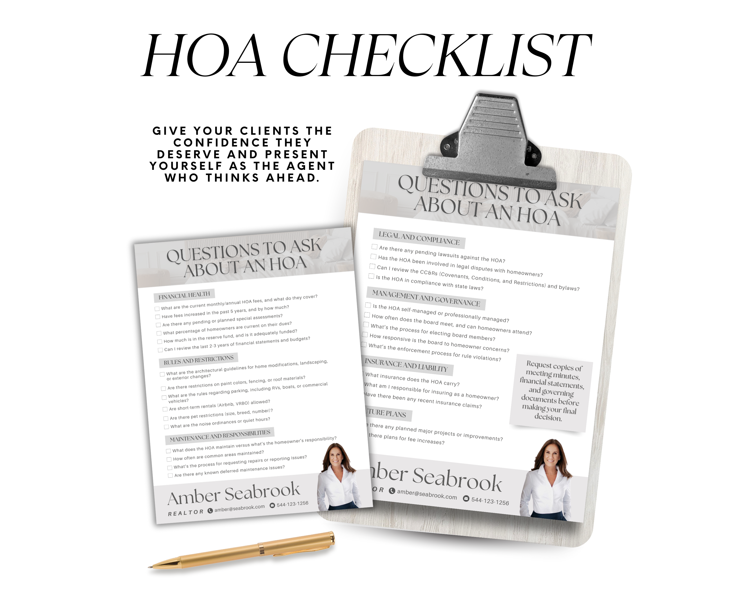 Questions To Ask About HOA Template – Elevated Agent