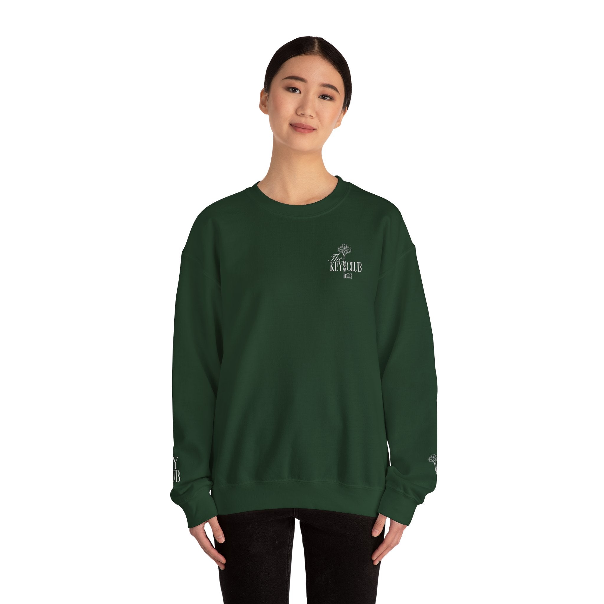 Key Club Vintage Key Crewneck Sweatshirt With Sleeves