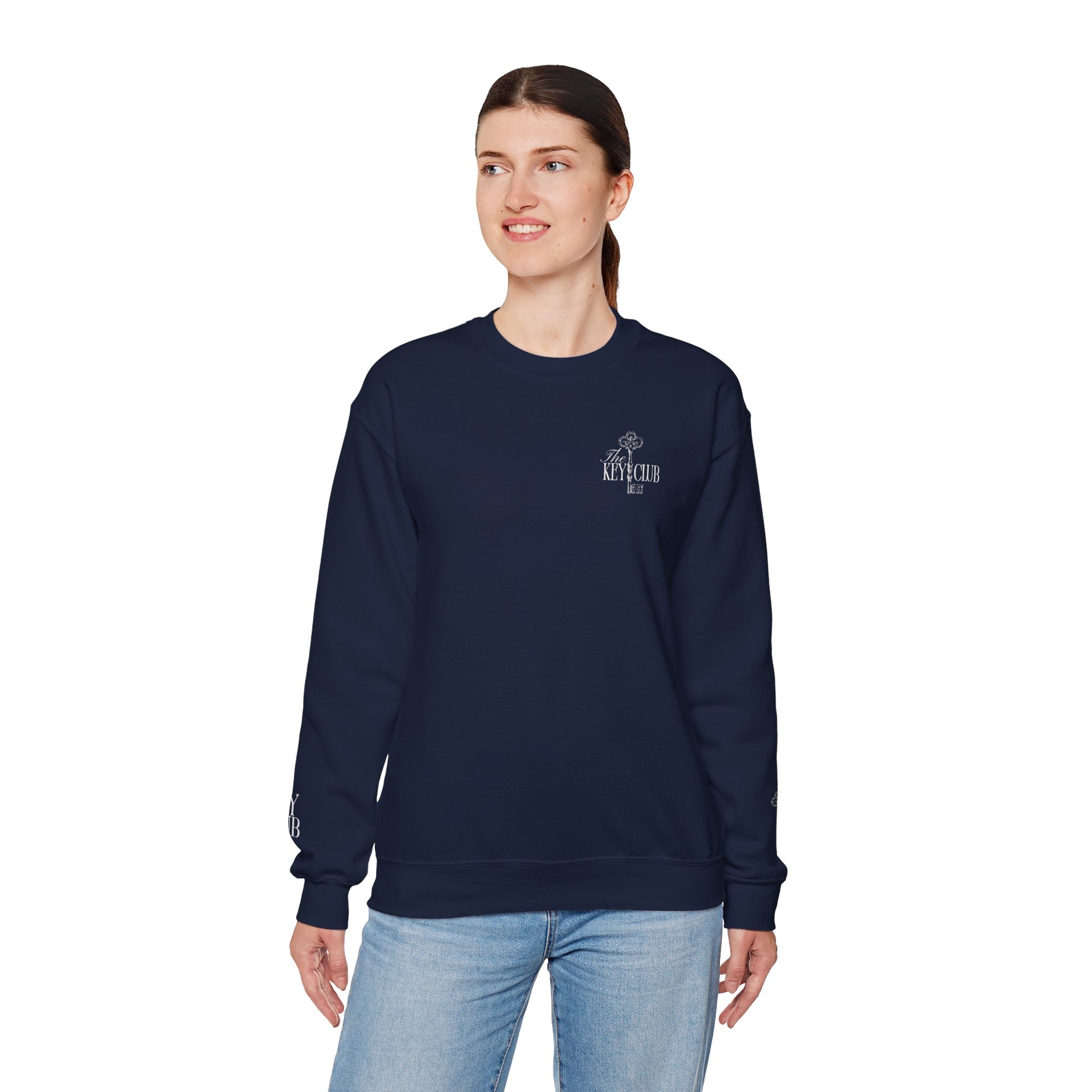 Key Club Vintage Key Crewneck Sweatshirt With Sleeves
