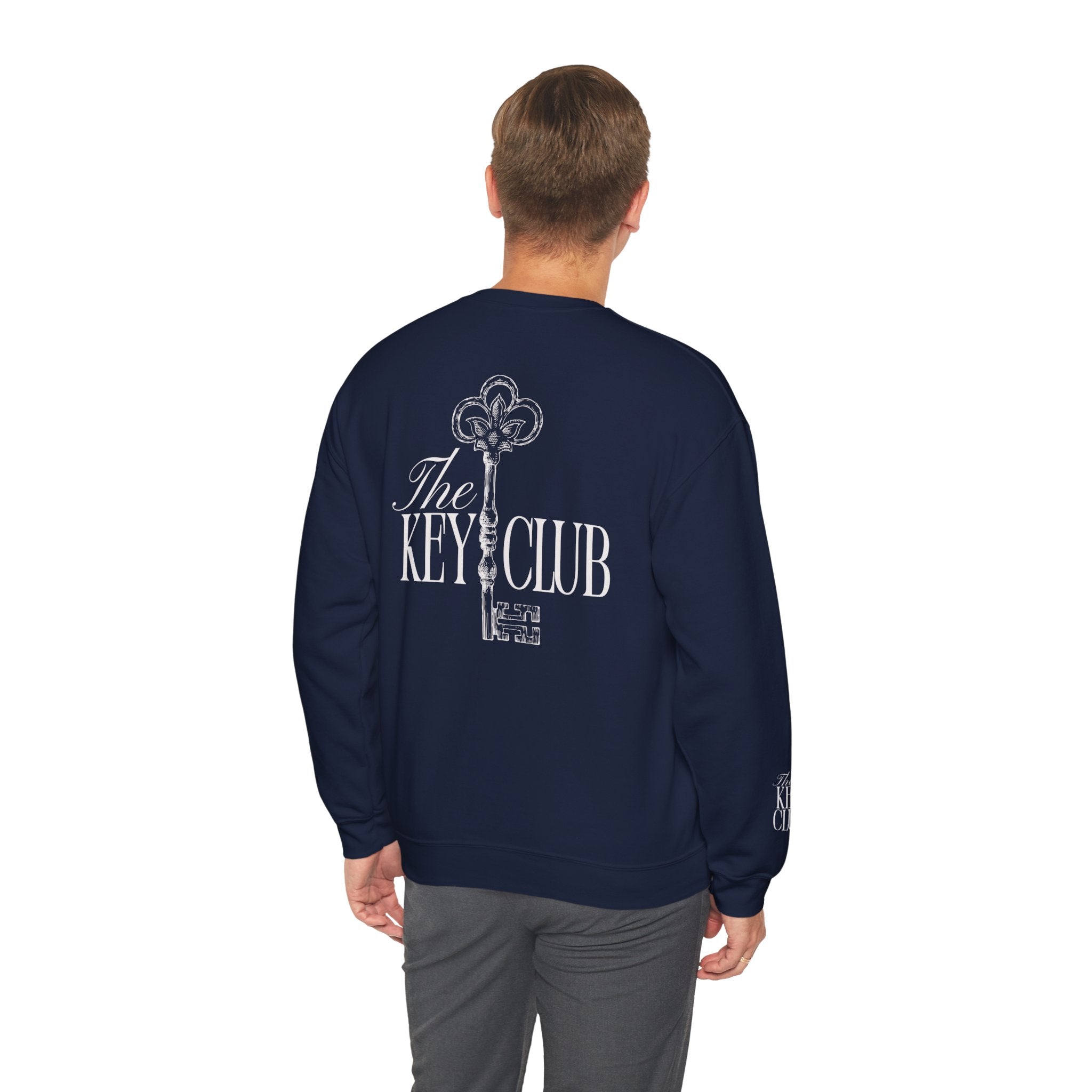 Key Club Vintage Key Crewneck Sweatshirt With Sleeves
