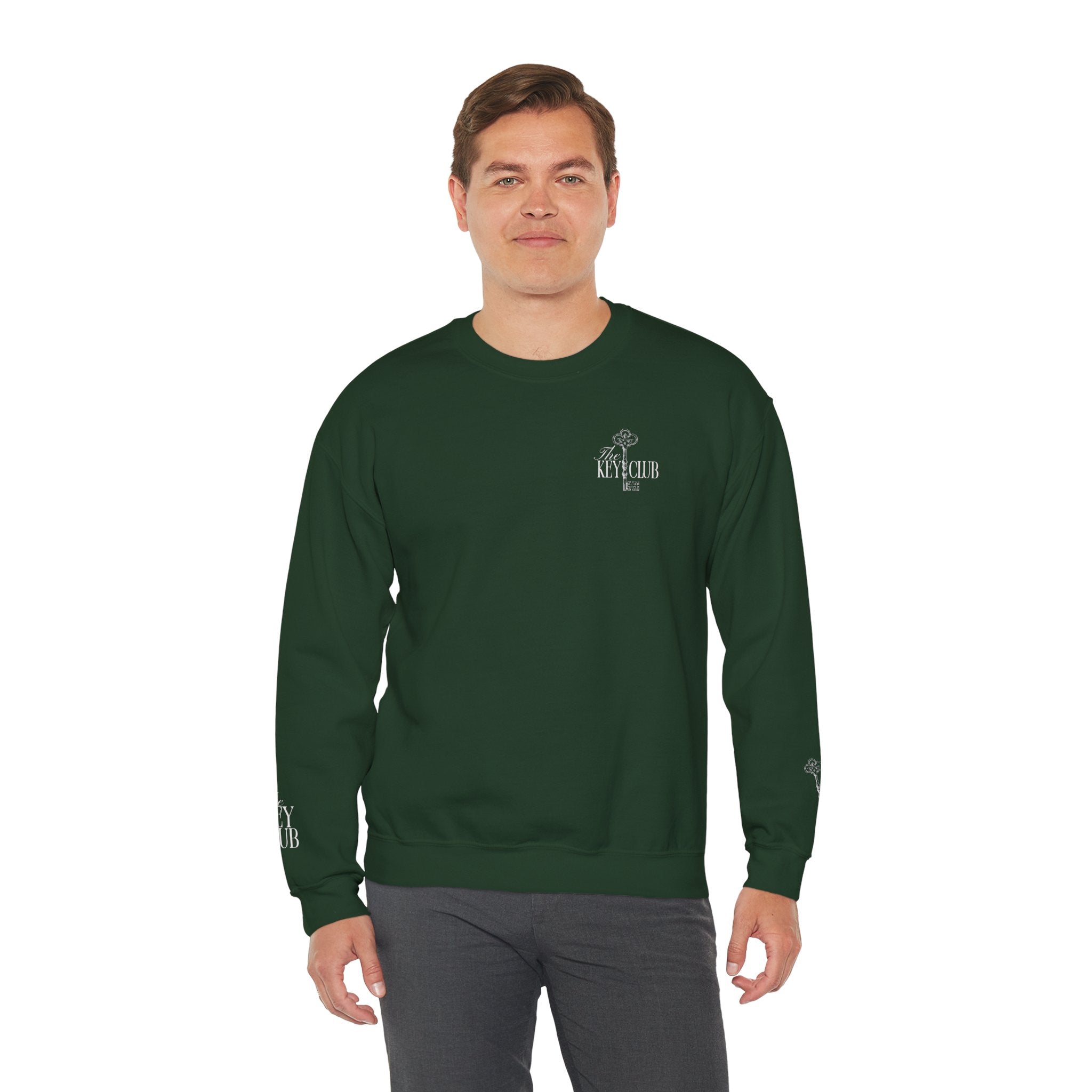 Key Club Vintage Key Crewneck Sweatshirt With Sleeves