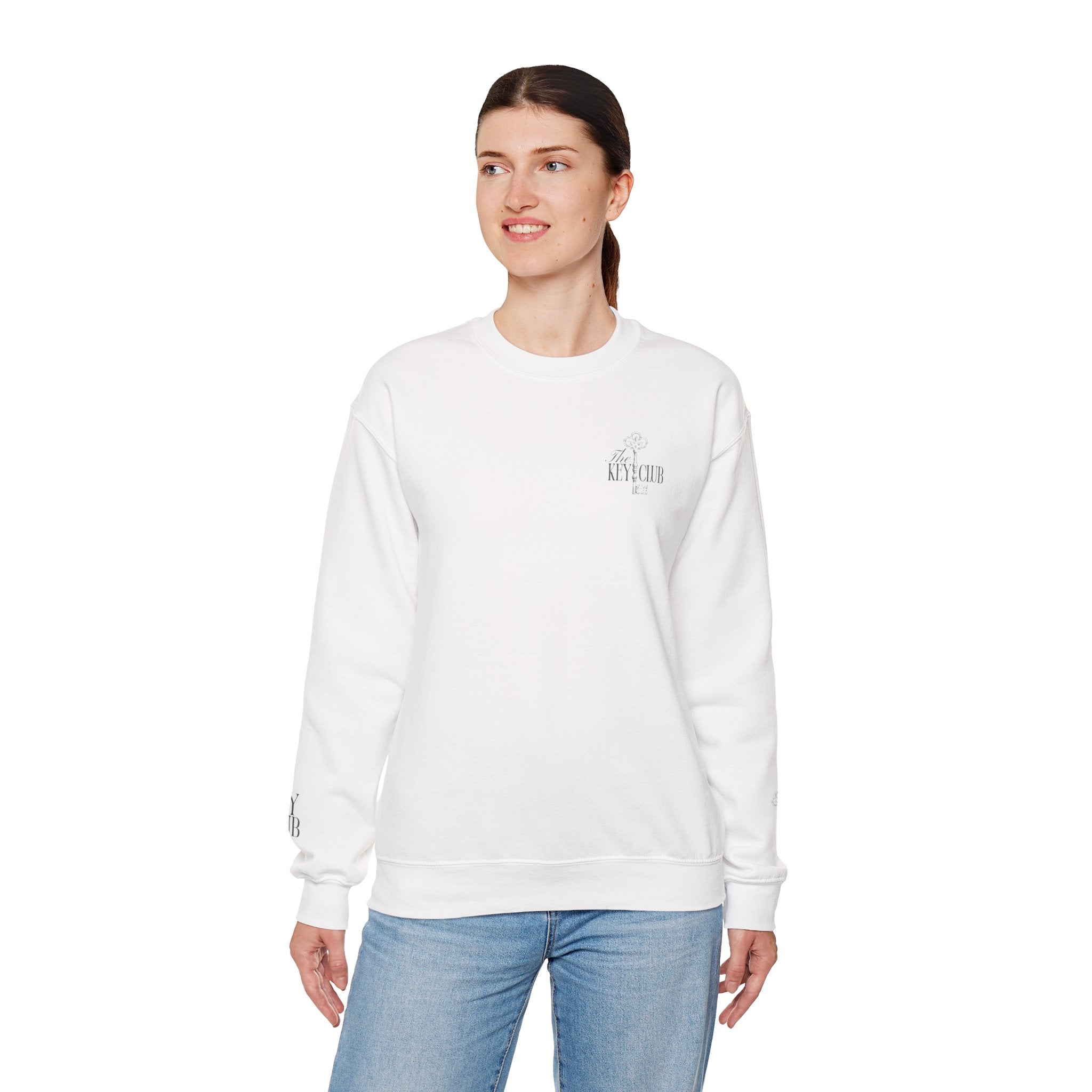 Key Club Vintage Key Crewneck Sweatshirt With Sleeves