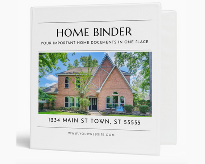 Real Estate Home Binder, Realtor Closing Gift, Real Estate Marketing, Closing Binder, House Binder, Home Buyer Guide, Realtor Flyer, Canva