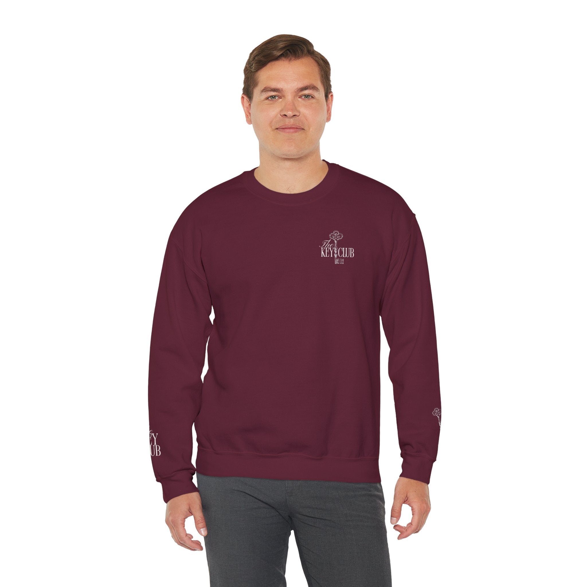 Key Club Vintage Key Crewneck Sweatshirt With Sleeves