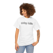 Listing Baddie Gothic Script White T-Shirt