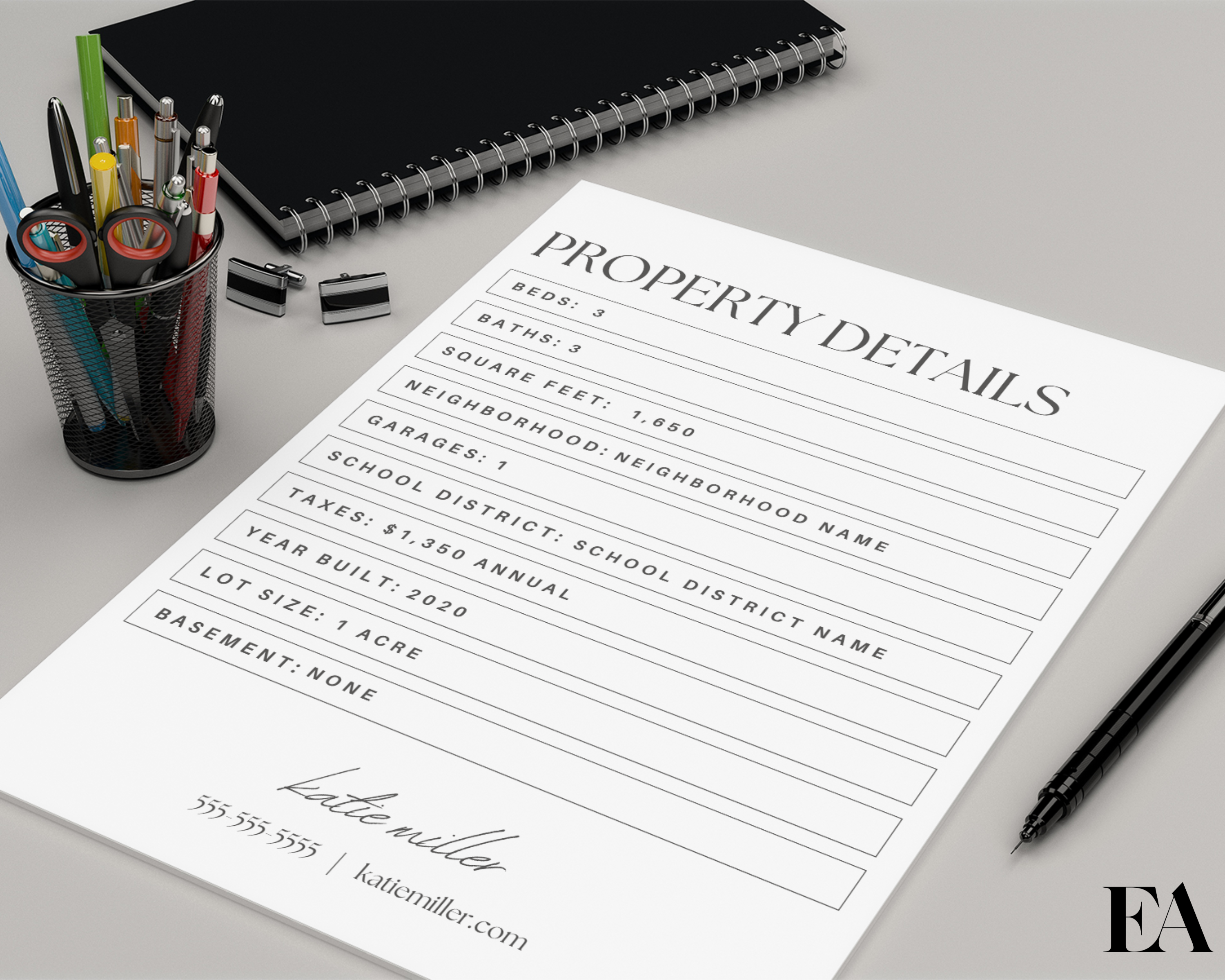 Real Estate Property Flyer - Peaceful Design Style