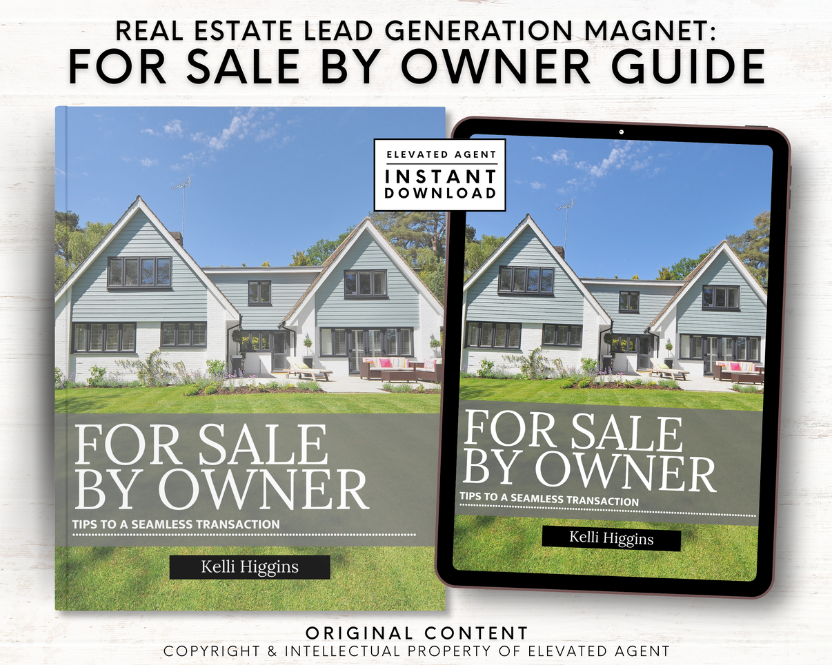 Real Estate FSBO Guide For Sale By Owner Handout Elevated Agent