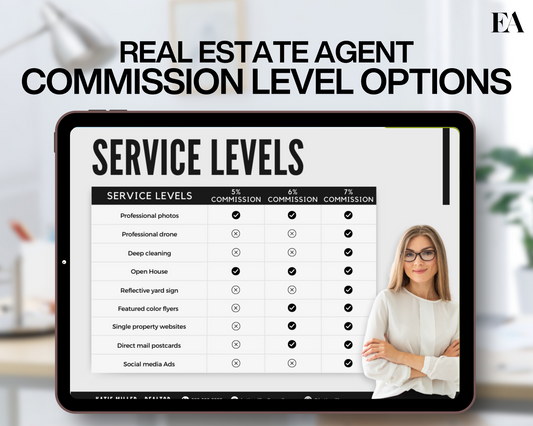 Real Estate Commission Form Commission Sheet Template Realtor Listing Presentation Real Estate Marketing Real Estate Guide Realtor Flyer Real Estate Templates