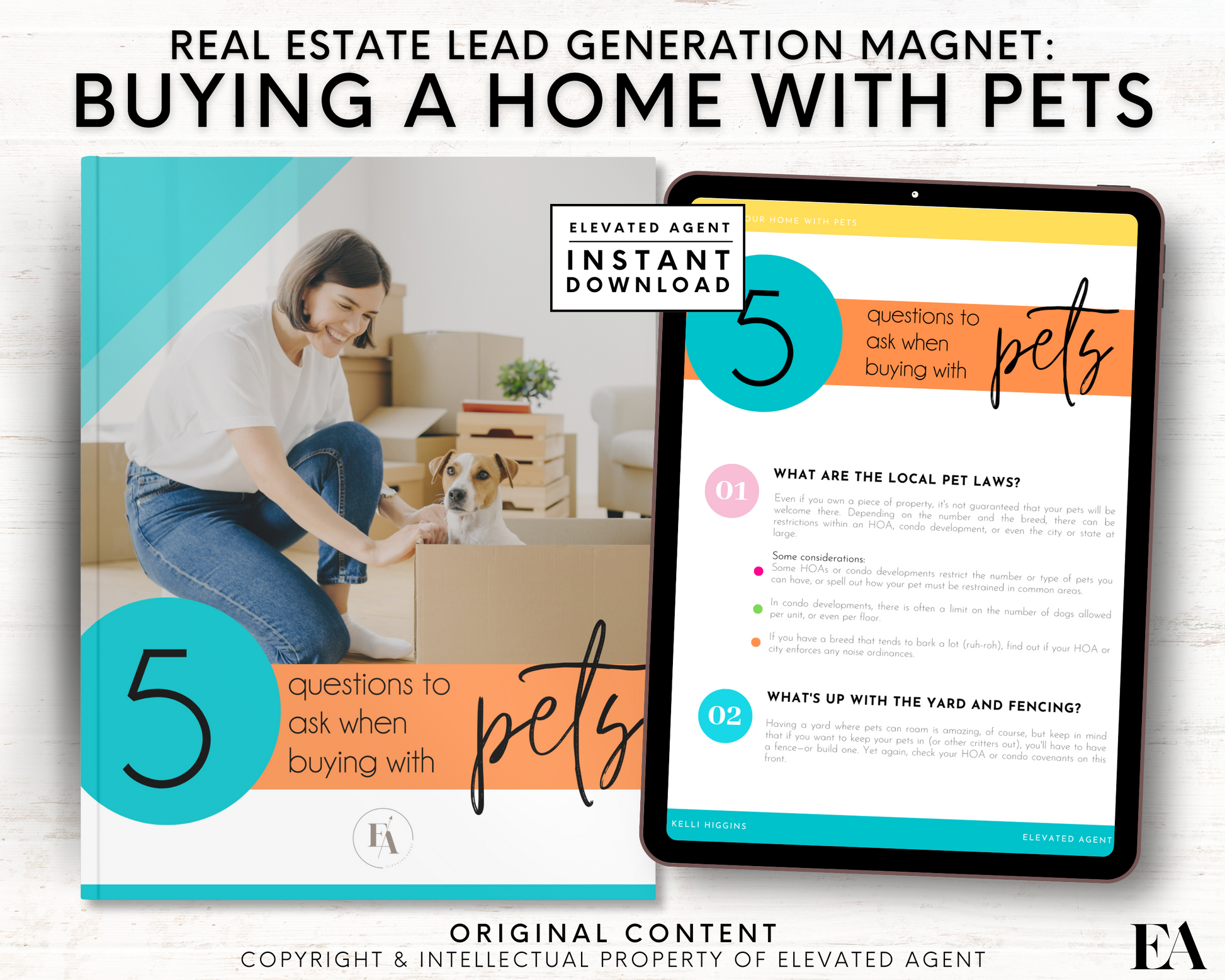 Home Buying Guide Buying a Home With Pets Home Buyer Presentation Realtor Marketing Realtor Packet Home Buyer Pet Buyer Guide Realtor Flyer