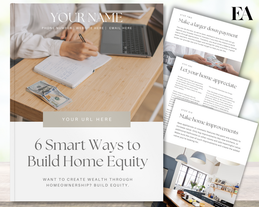 Real Estate Template for Lead Magnet Real Estate Opt-in Template for Sellers Real Estate Build Home Equity Printable Template
