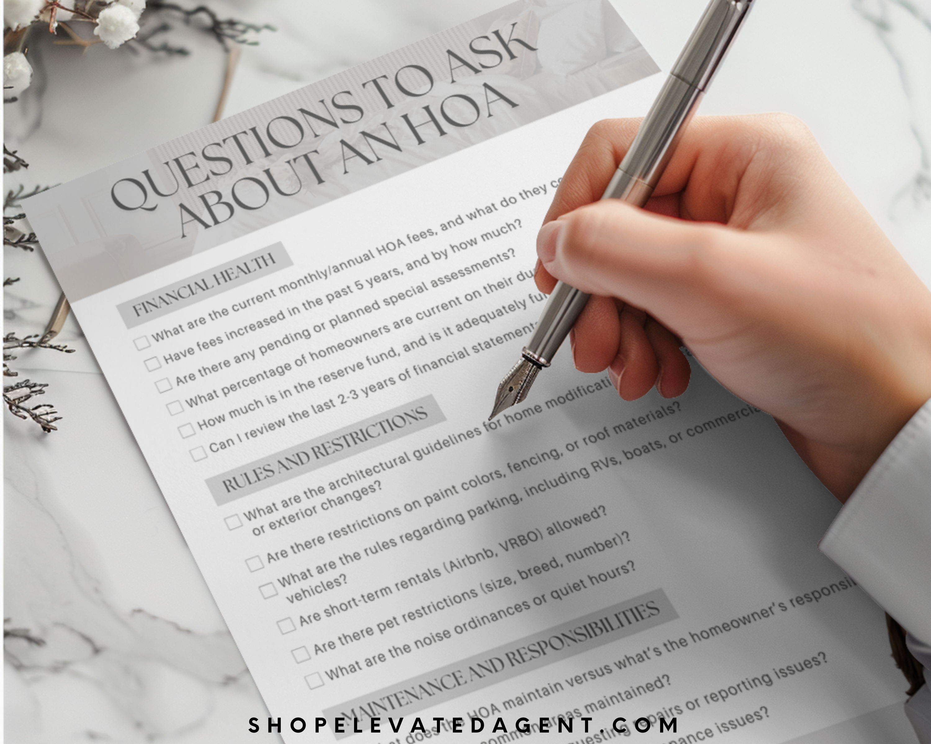 Questions To Ask About HOA Template