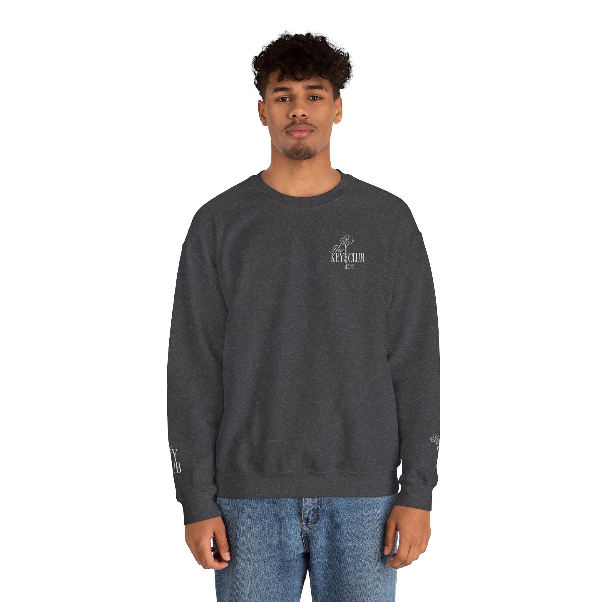 Key Club Vintage Key Crewneck Sweatshirt With Sleeves