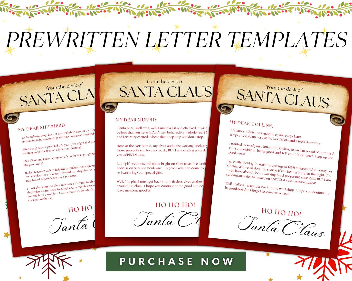 Letters To Santa, Santa Letters, Christmas Real Estate, Real Estate Client Event, Real Estate Marketing, Real Estate Pop By, Realtor Letter