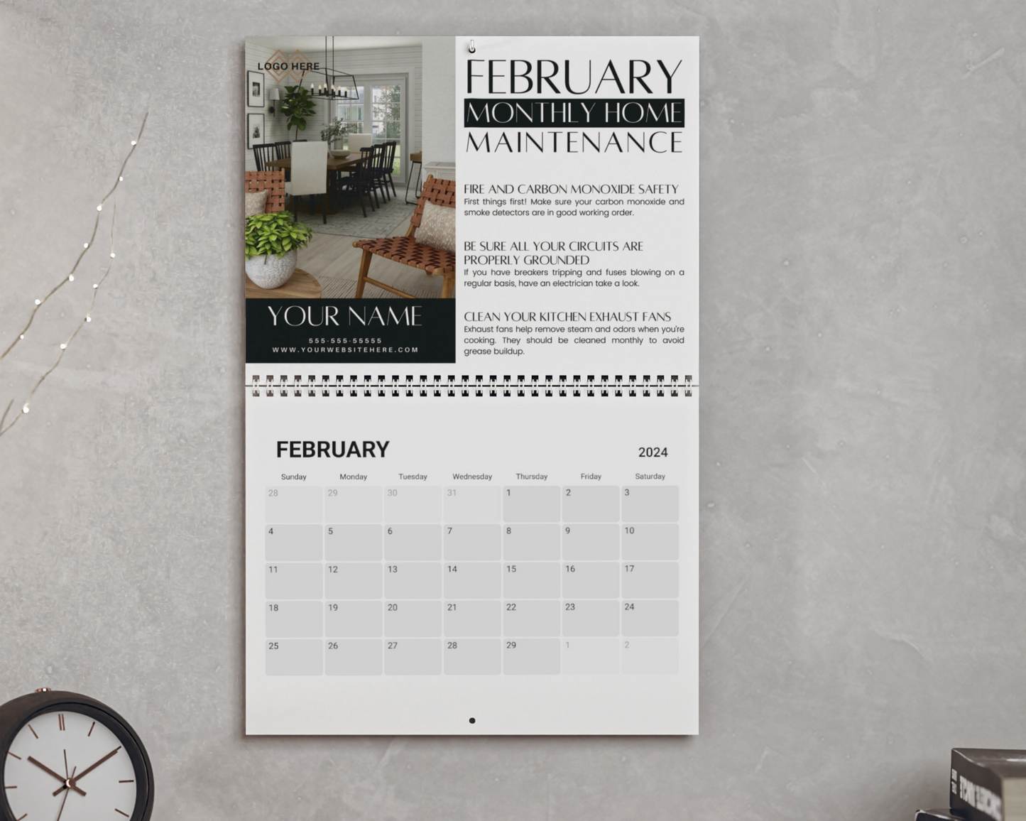 Home Maintenance Calendar 3 - Client Glift