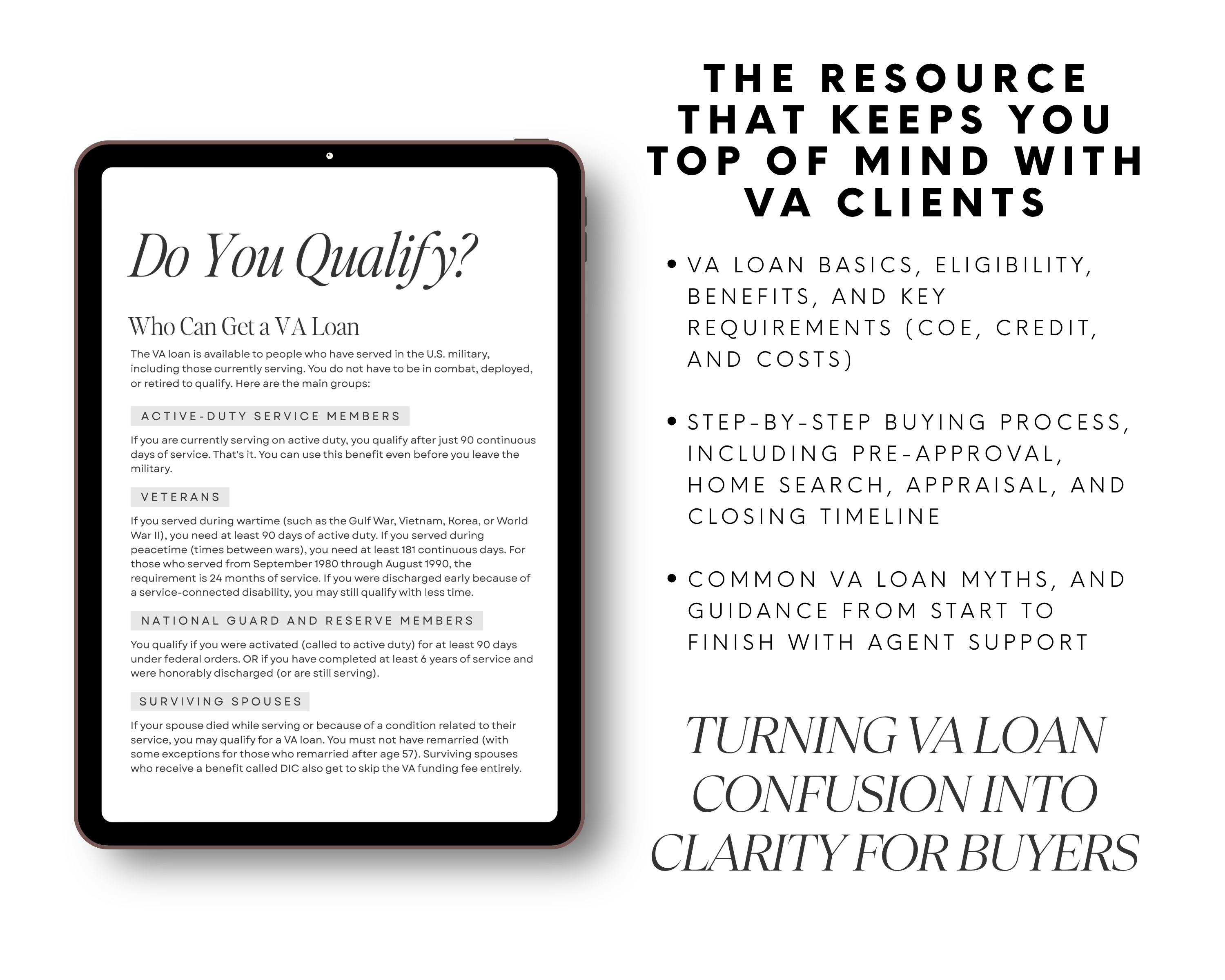 Real Estate VA Homebuyer Guide Template - Veterans Affairs