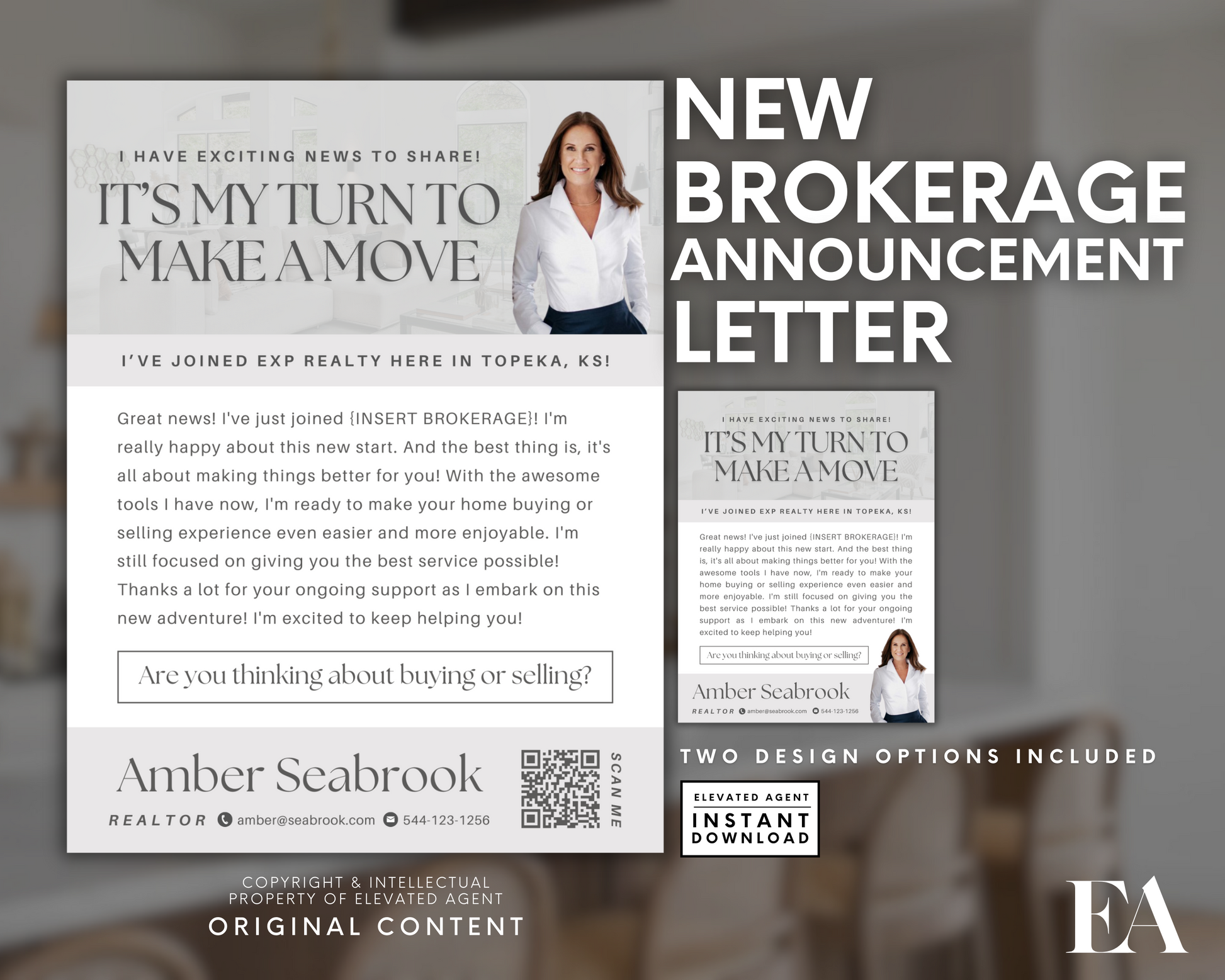 New Brokerage Announcement Letter, Real Estate Broker, Realtor Marketing, Real Estate Template, Realtor Flyer, Real Estate Investment, Canva