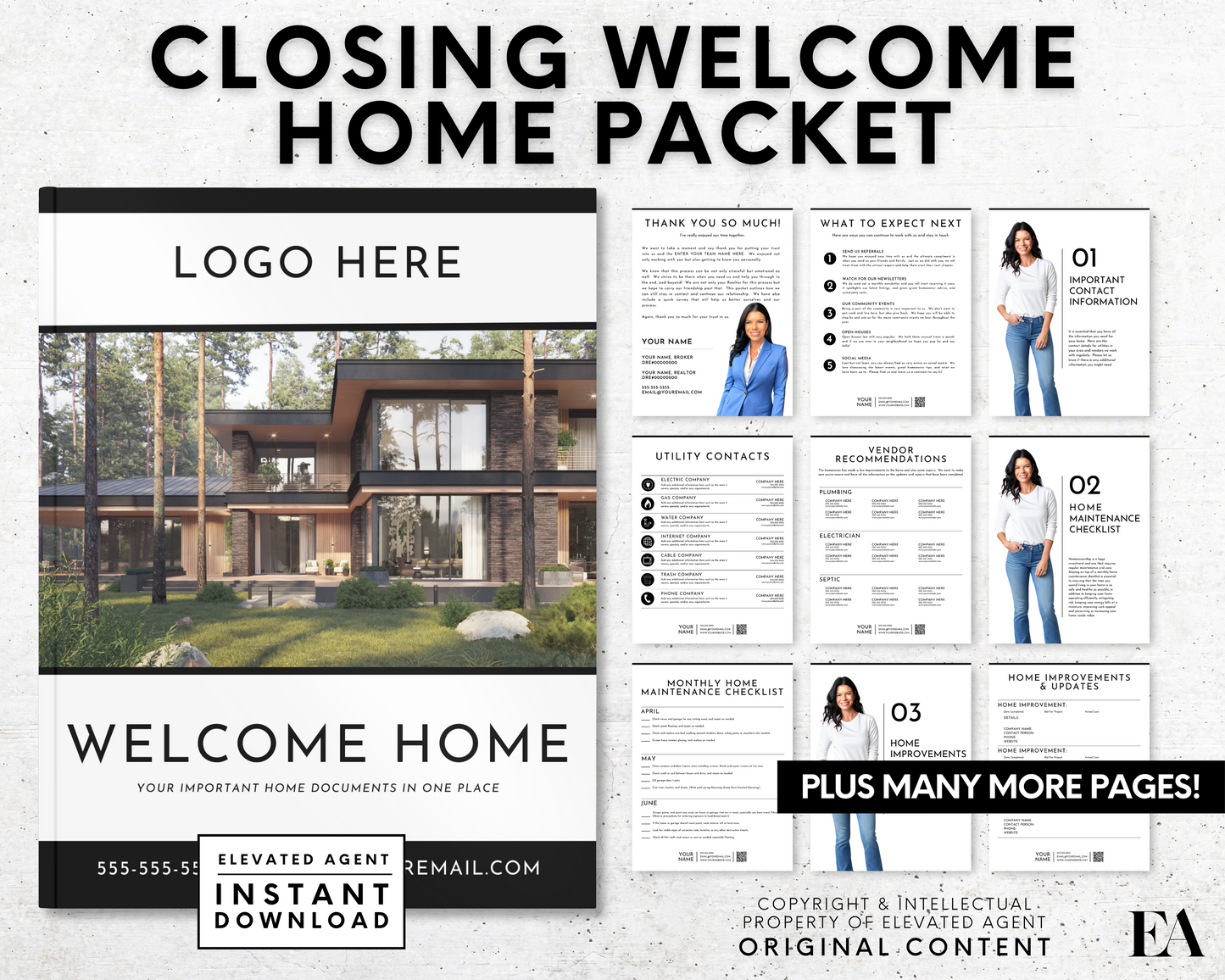 Client Welcome Packet Template, Realtor Closing, Real Estate Marketing, New Client Packet, Home Buyer Guide, Real Estate Flyer, Buyer Packet