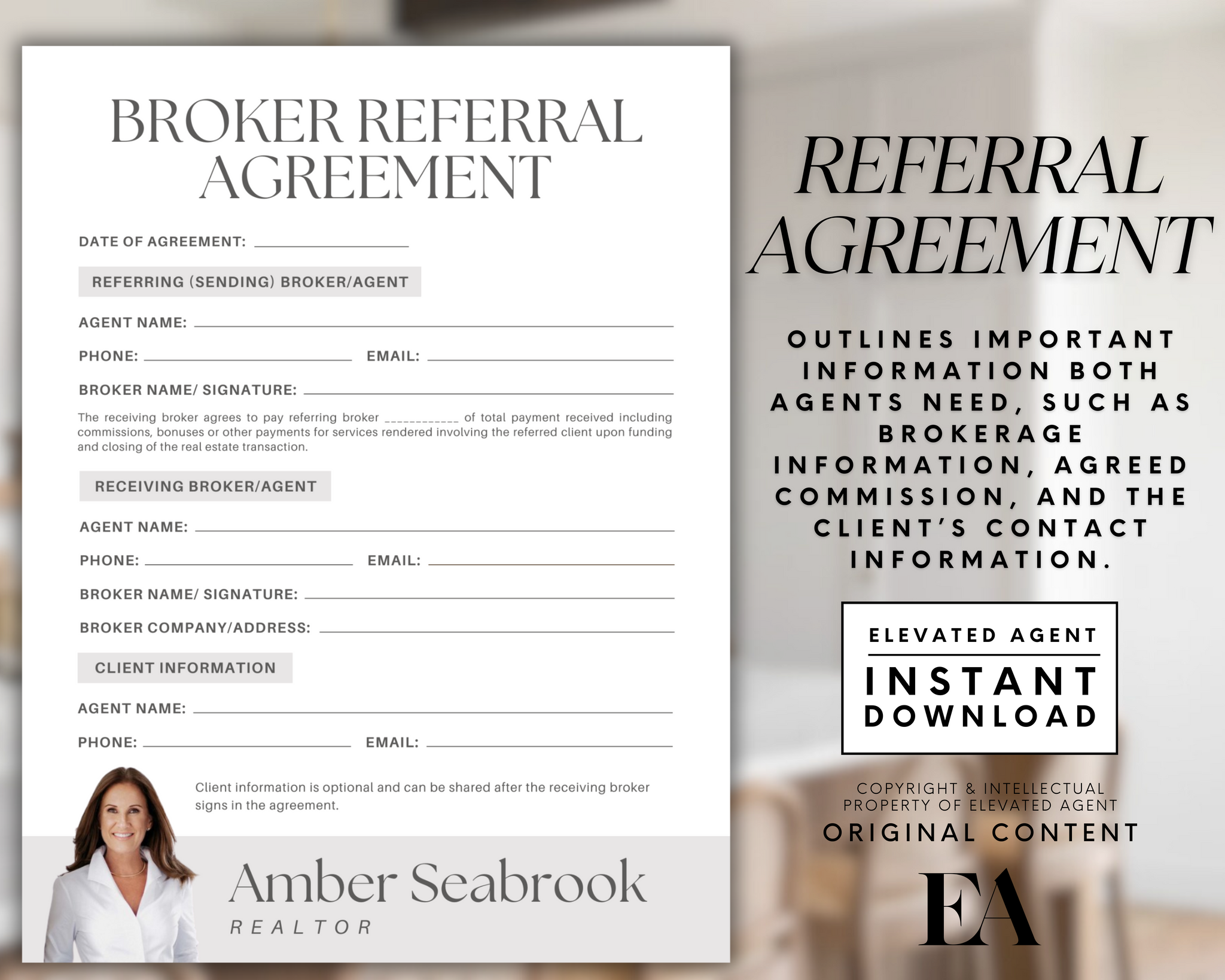 Agent Referral Talk Script Agent Referral Agreement – Elevated Agent