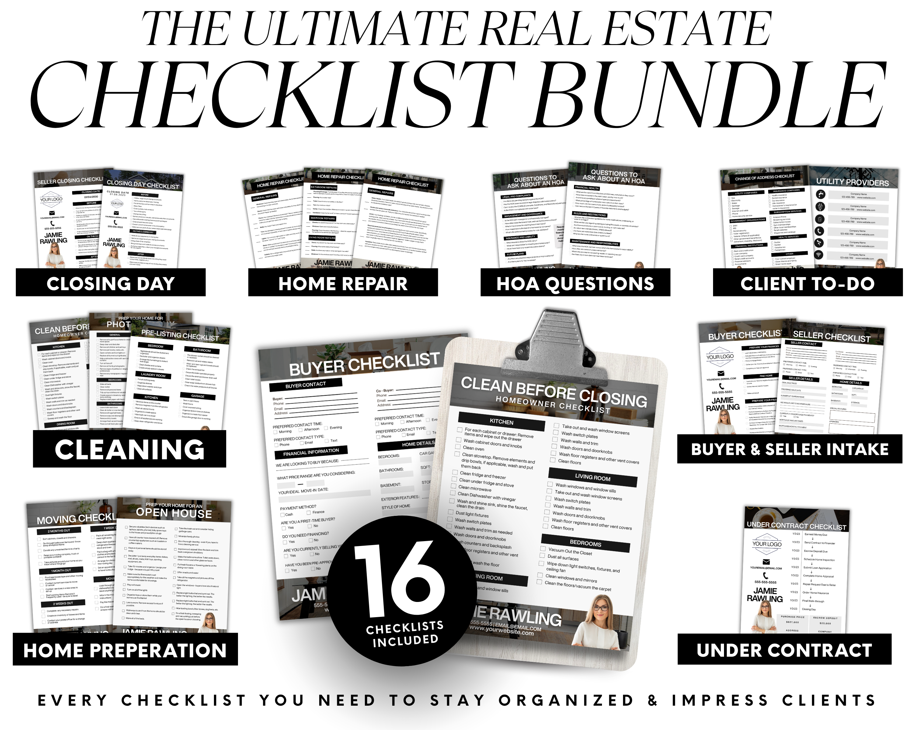 Real Estate Checklist Bundle - Classic Design Style
