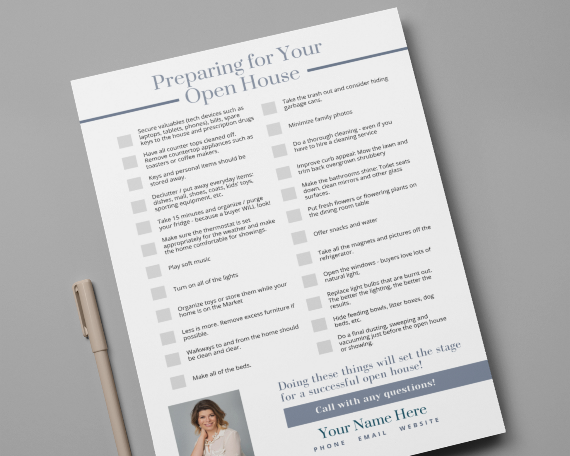 Open House Checklist - Real Estate Template
