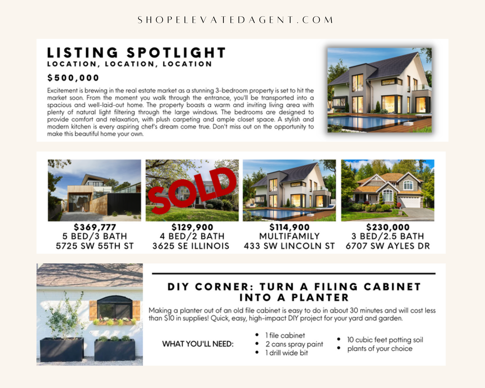June Email Newsletter Template, June 2023 Email Real Estate Newsletter, Newsletters for Real Estate, Summer Newsletter, Farming Newsletters