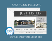 Just Listed Postcard - Real Estate Template