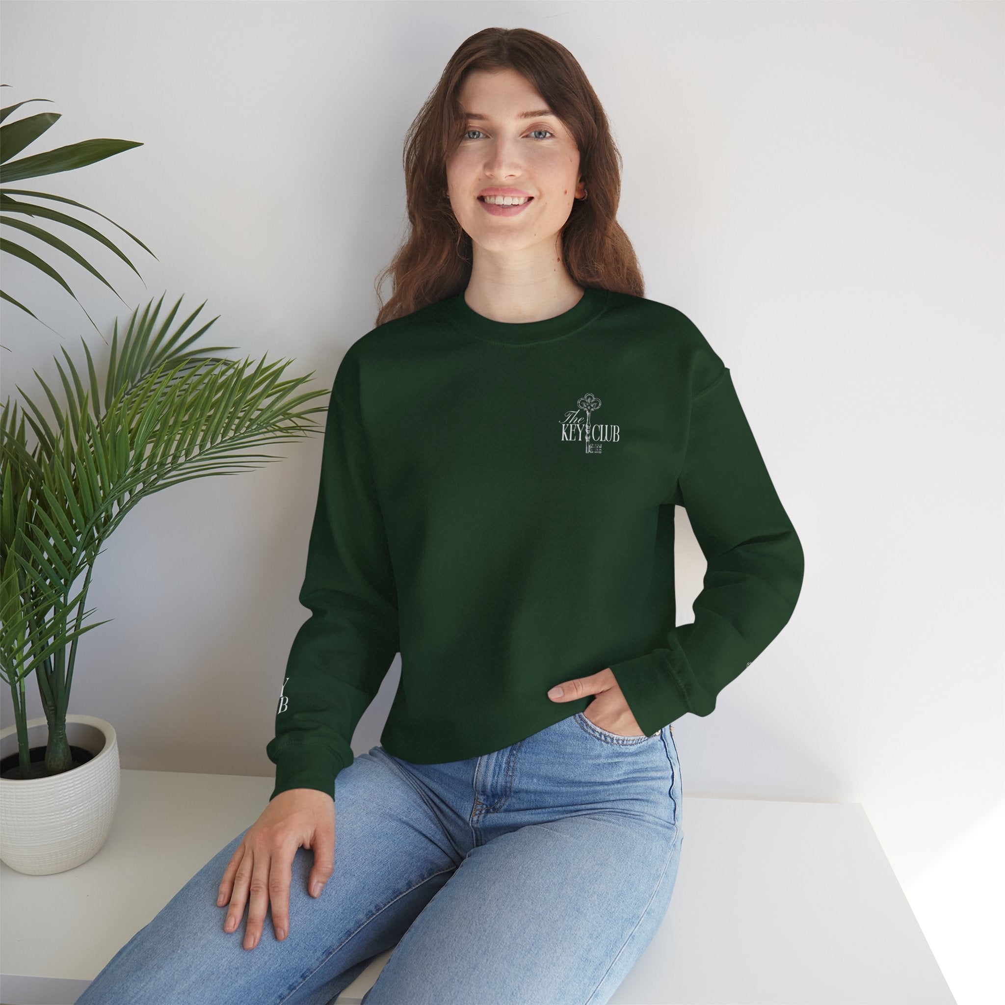 Key Club Vintage Key Crewneck Sweatshirt With Sleeves