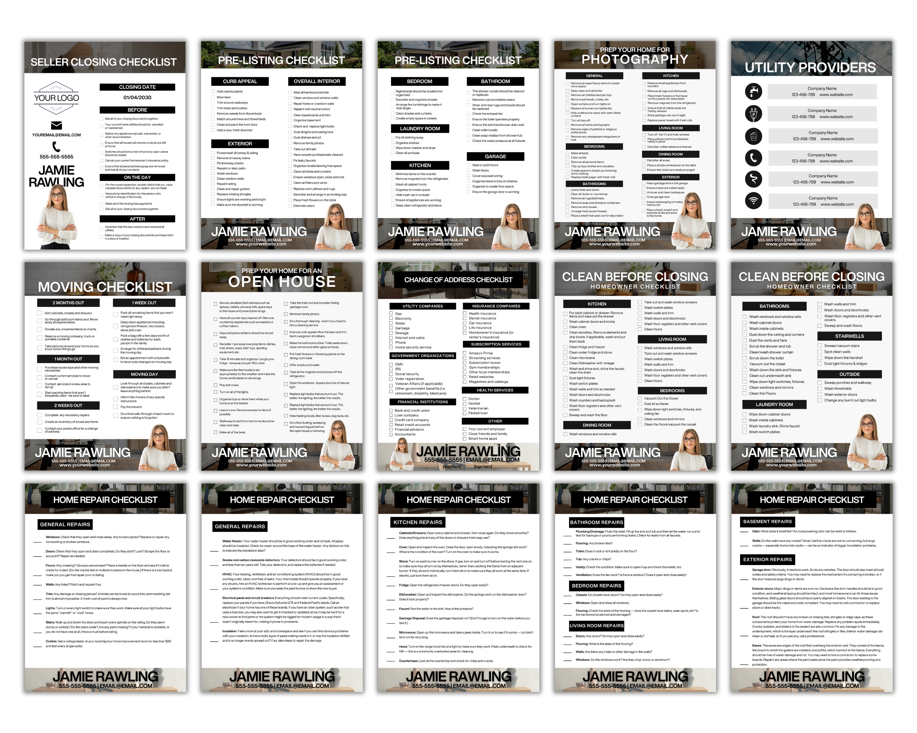 Real Estate Checklist Bundle - Classic Design Style