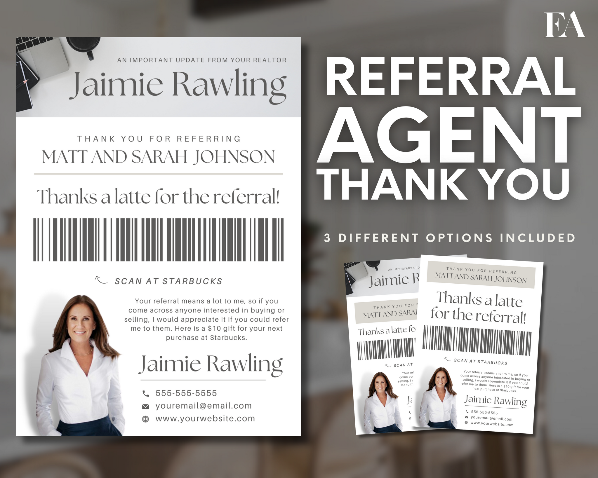 Real Estate Referral Agent Flat Card – Elevated Agent