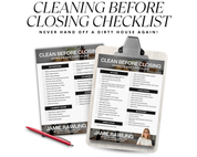 Classic Cleaning Before Closing Checklist